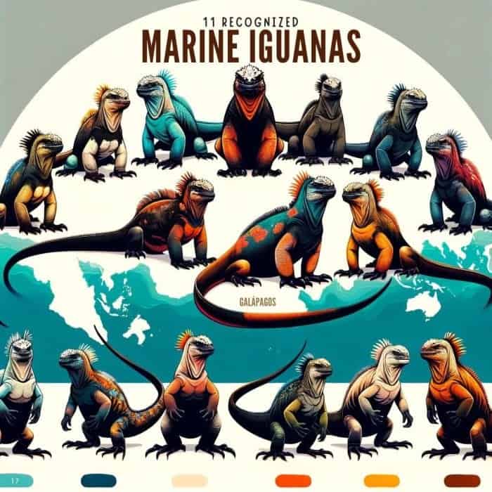 Marine Iguana | Amblyrhynchus cristatus | Characteristics | Fun Facts