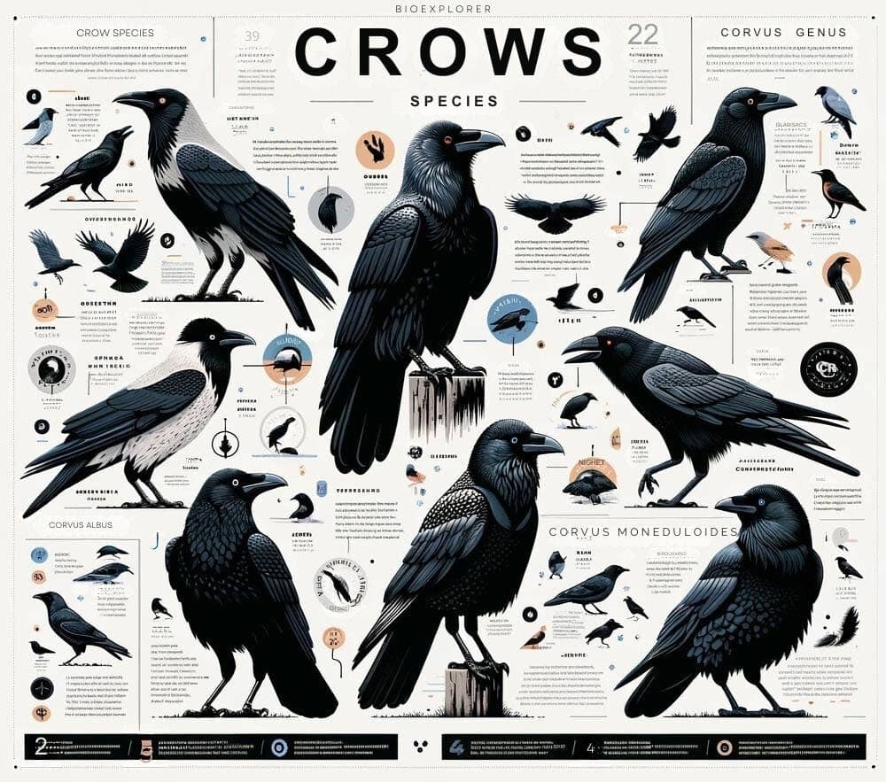 Crow Species (an Inforgraphics)