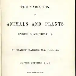 Title page of Darwin's The Variation of Animals and Plants under Domestication.
