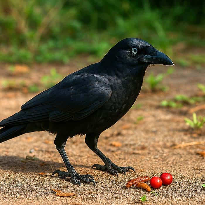 Torresian Crow Diet and Hunting Behavior