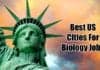 best US cities for biology jobs