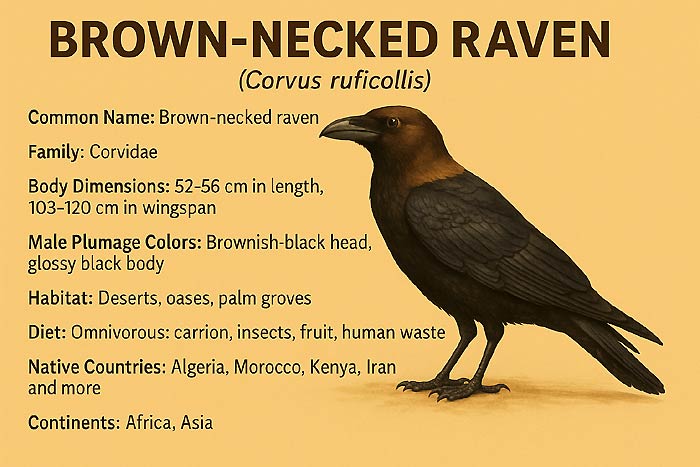 Brown-necked Raven Infographic