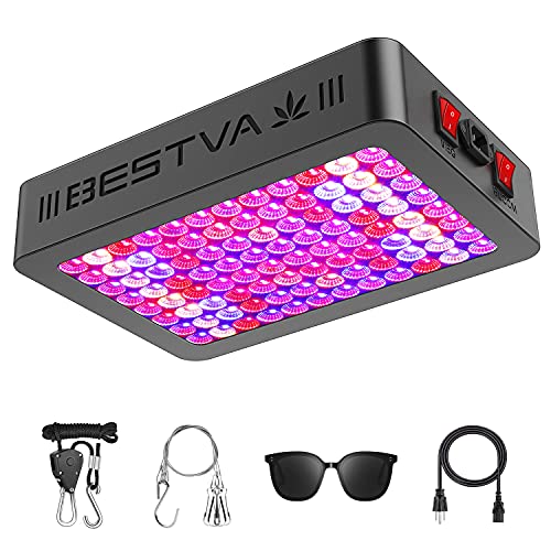 BESTVA 1000W Led Grow Light 3x3ft LM301B Diodes 10x Optical Reflector Full Spectrum LED Growing Lights for Indoor Plants Greenhouse Veg Bloom Light Hydroponic Growing Lamps Actual Power 145Watt