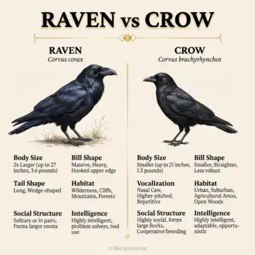 Raven vs. Crow Differences